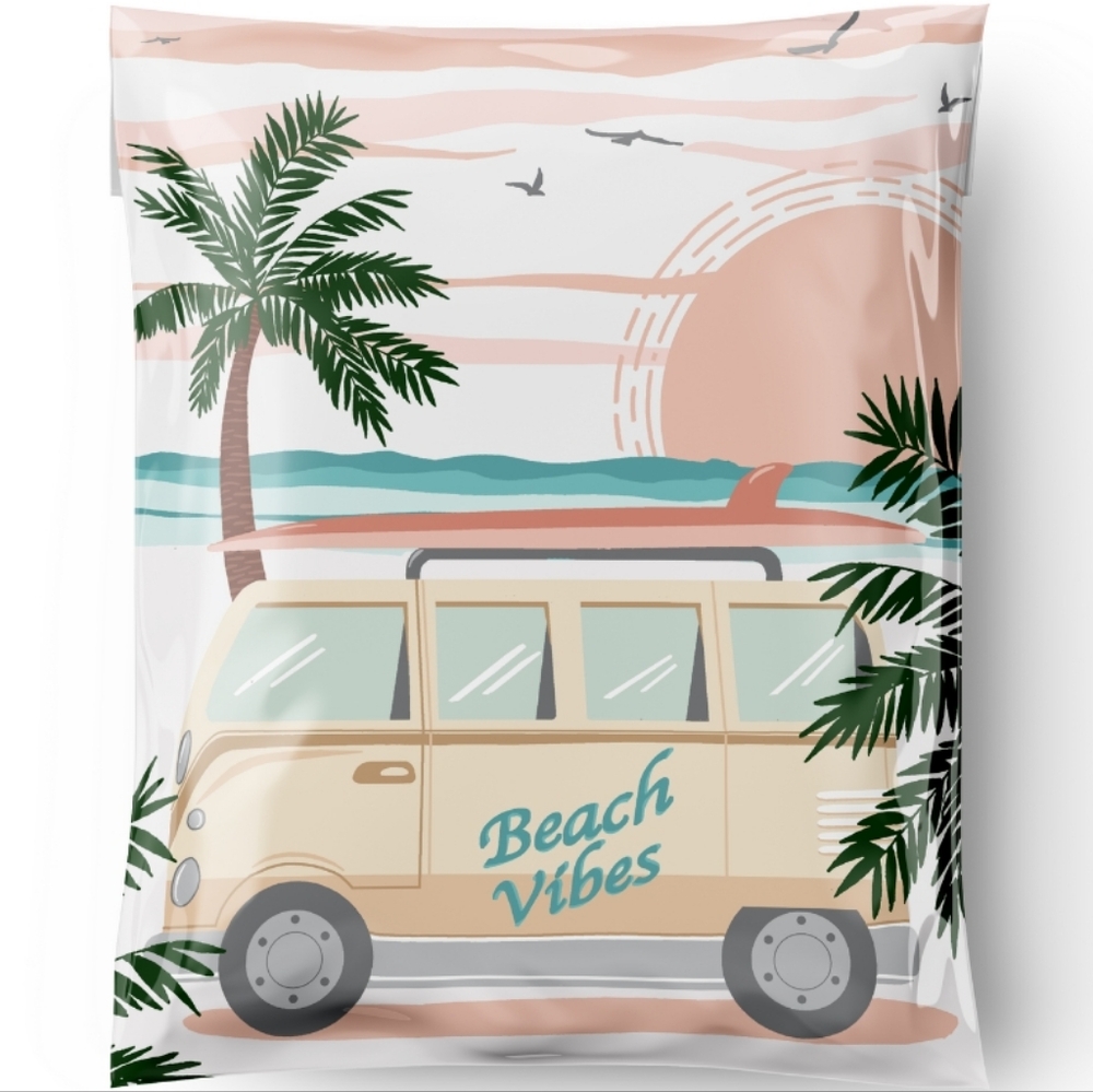 Beach Vibes Polymailers 20 Pk Very Thick Material 10" By 13"